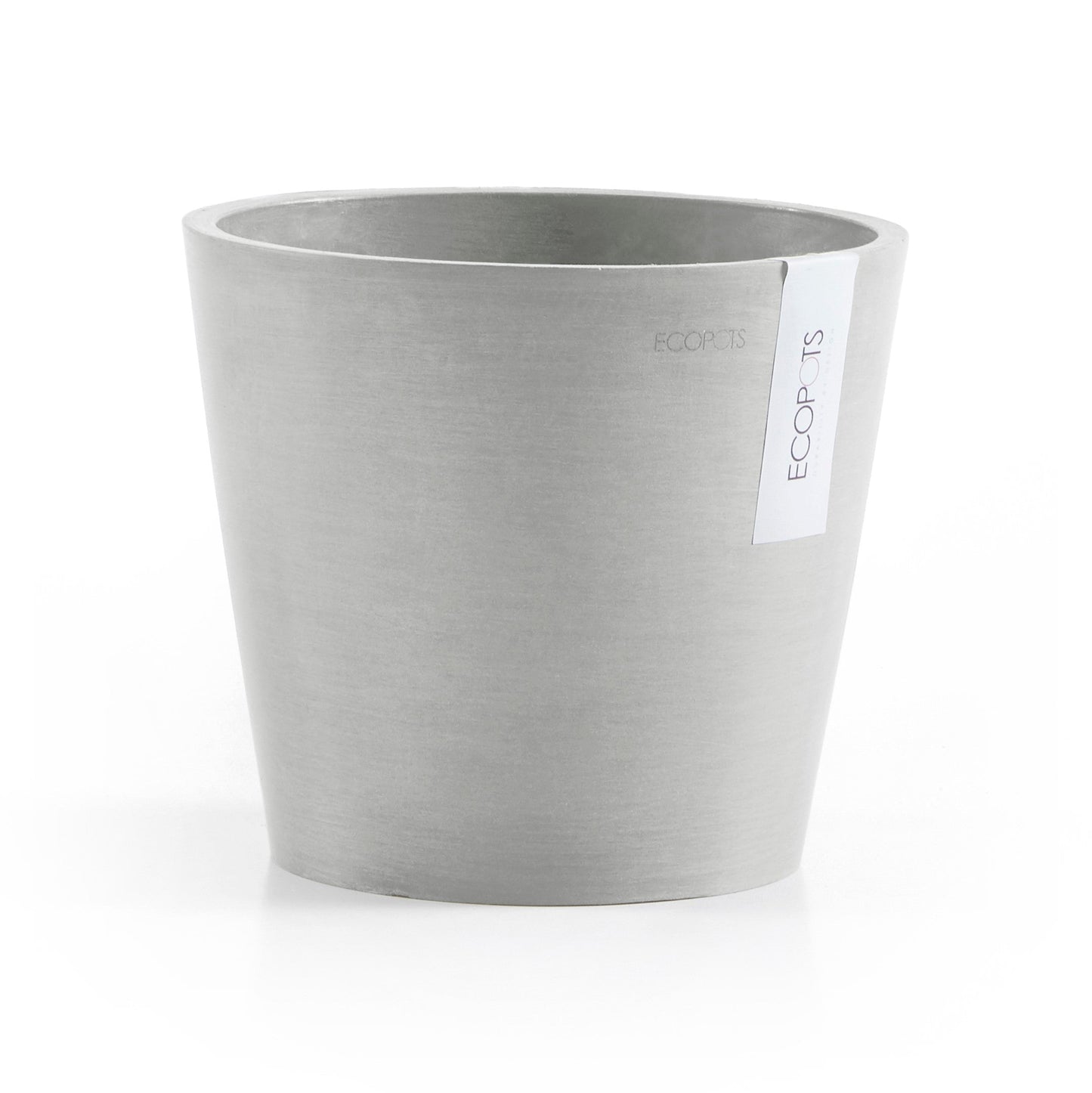 Kukkaruukku - Ecopots - Amsterdam 20cm valkoharmaa - Ecopotskauppa - Uuden aikakauden kukkaruukku