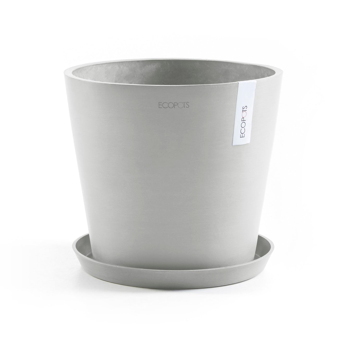 Kukkaruukku - Ecopots - Amsterdam 40cm valkoharmaa - Ecopotskauppa - Uuden aikakauden kukkaruukku