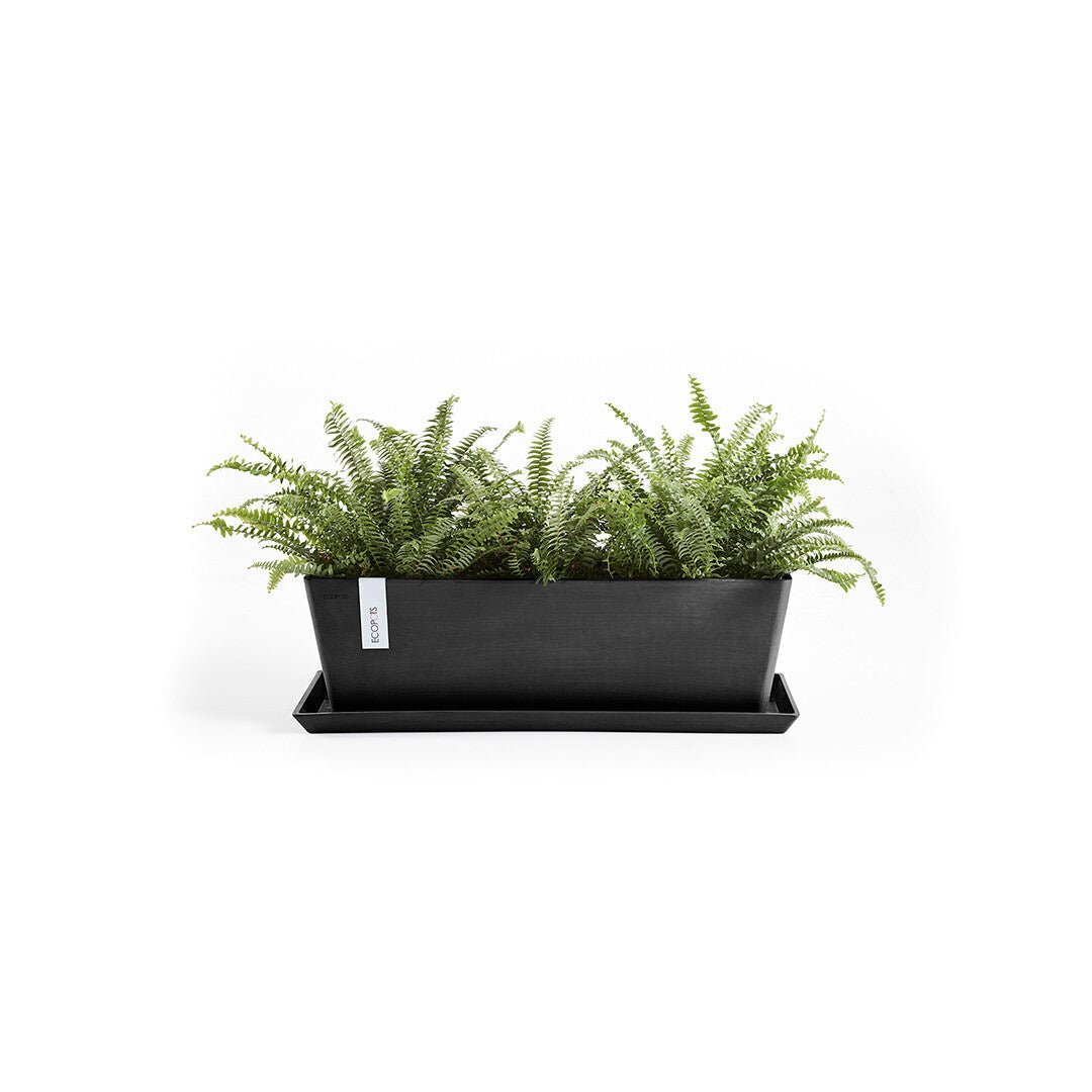 Kukkaruukku - Ecopots - Bruge aluslautanen 55cm tummanharmaa - Ecopotskauppa - Uuden aikakauden kukkaruukku