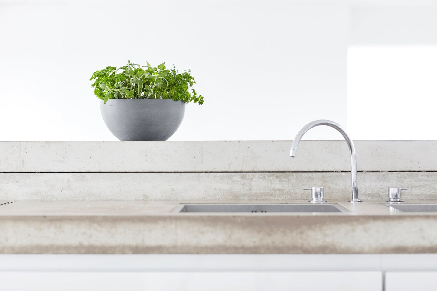 Kukkaruukku - Ecopots - Brysseli 25cm siniharmaa - Ecopots - Uuden aikakauden kukkaruukku kierrätysmateriaalista