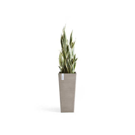Kukkaruukku - Ecopots - Kukkaruukku Rotterdam korkea 70cm taupe - Ecopots - Uuden aikakauden kukkaruukku kierrätysmateriaalista