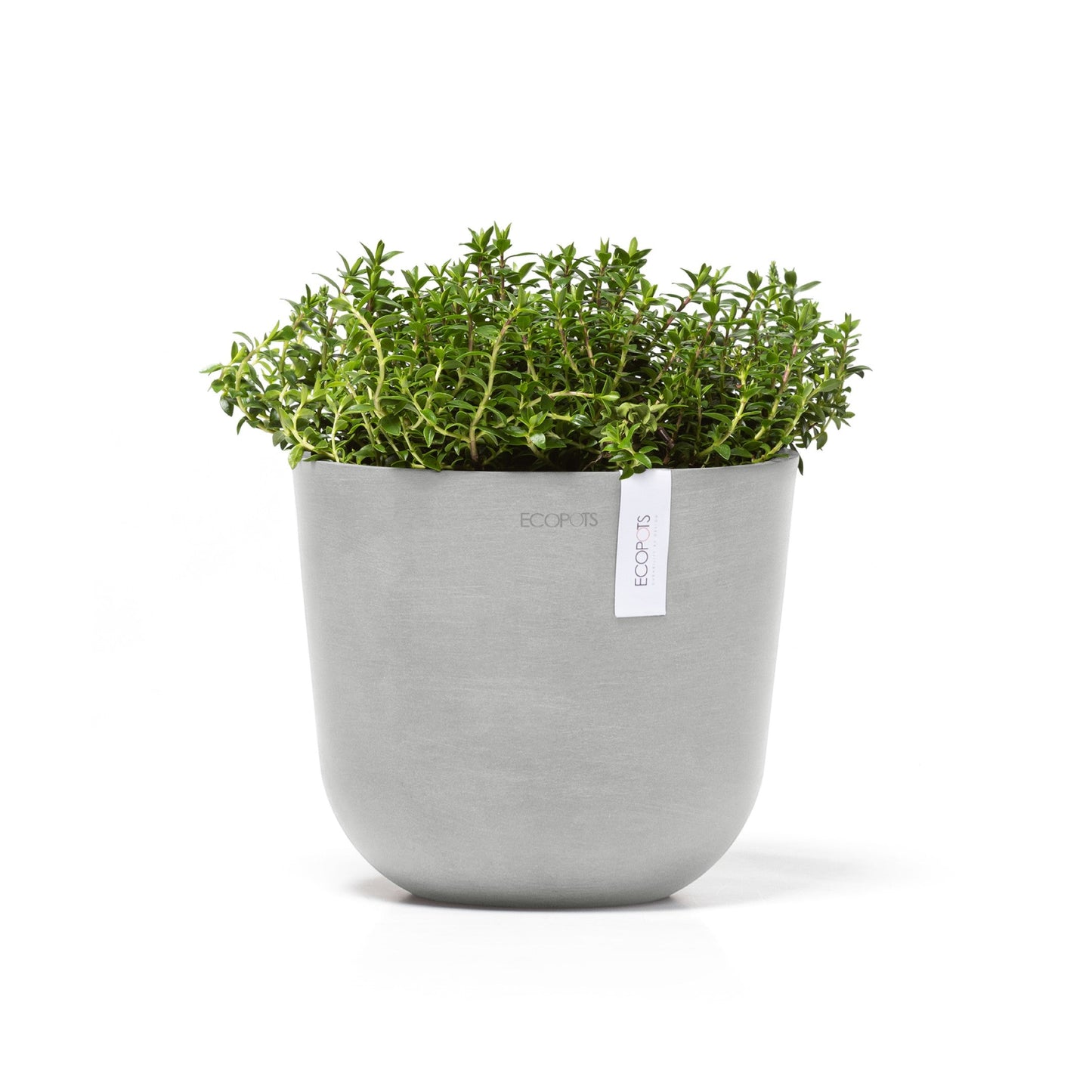 Kukkaruukku - Ecopots - Oslo 19cm valkoharmaa - Ecopotskauppa - Uuden aikakauden kukkaruukku