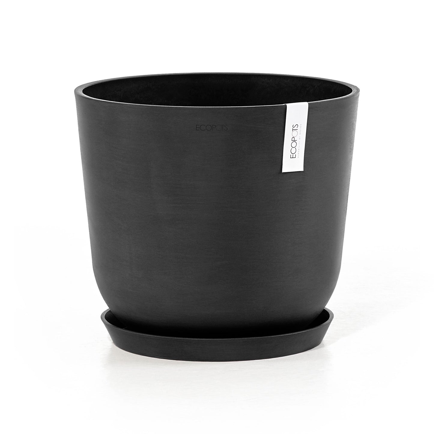 Kukkaruukku - Ecopots - Oslo 35cm tummanharmaa - Ecopotskauppa - Uuden aikakauden kukkaruukku