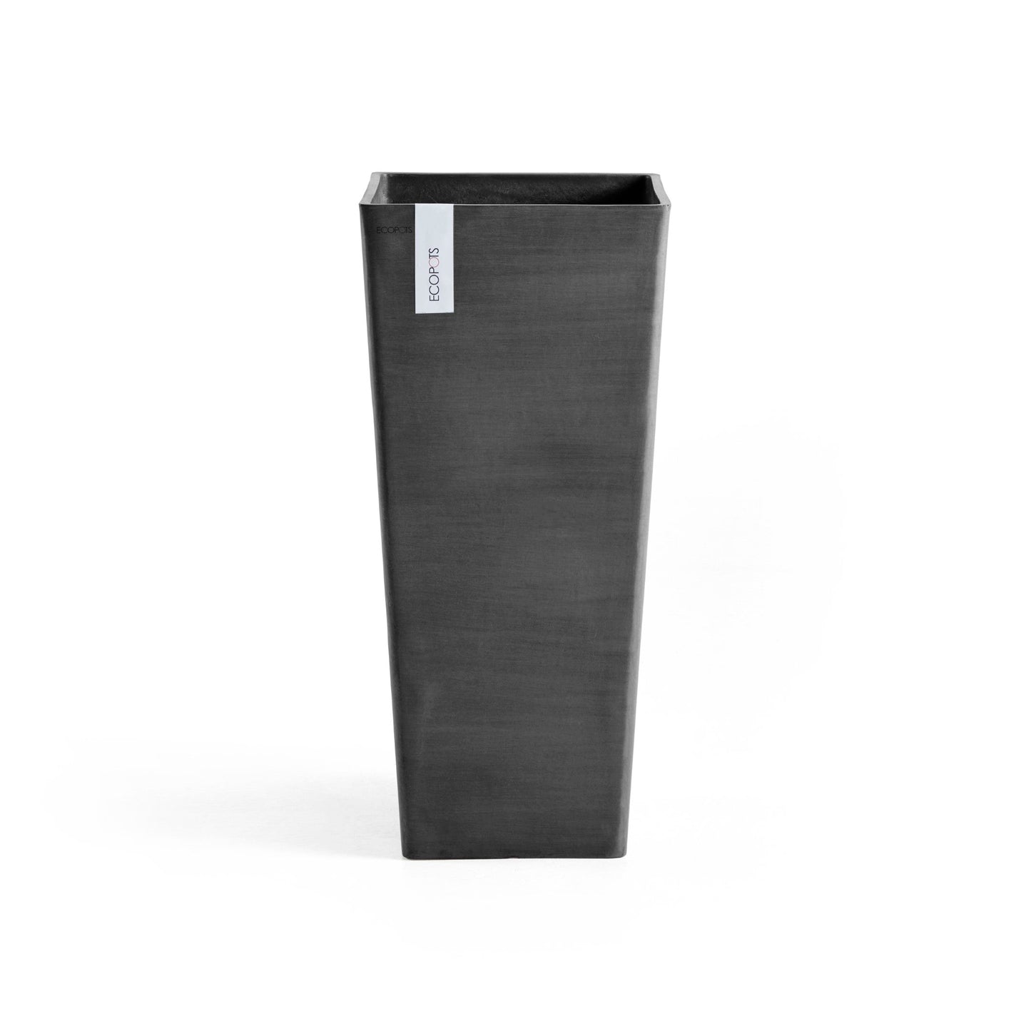 Kukkaruukku - Ecopots - Rotterdam korkea 70cm tummanharmaa - Ecopotskauppa - Uuden aikakauden kukkaruukku