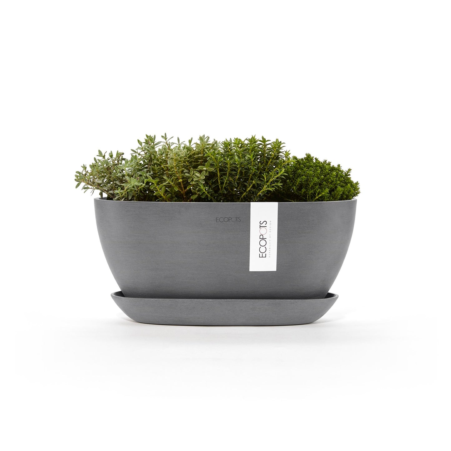 Kukkaruukku - Ecopots - Sofia 30cm harmaa - Ecopotskauppa - Uuden aikakauden kukkaruukku