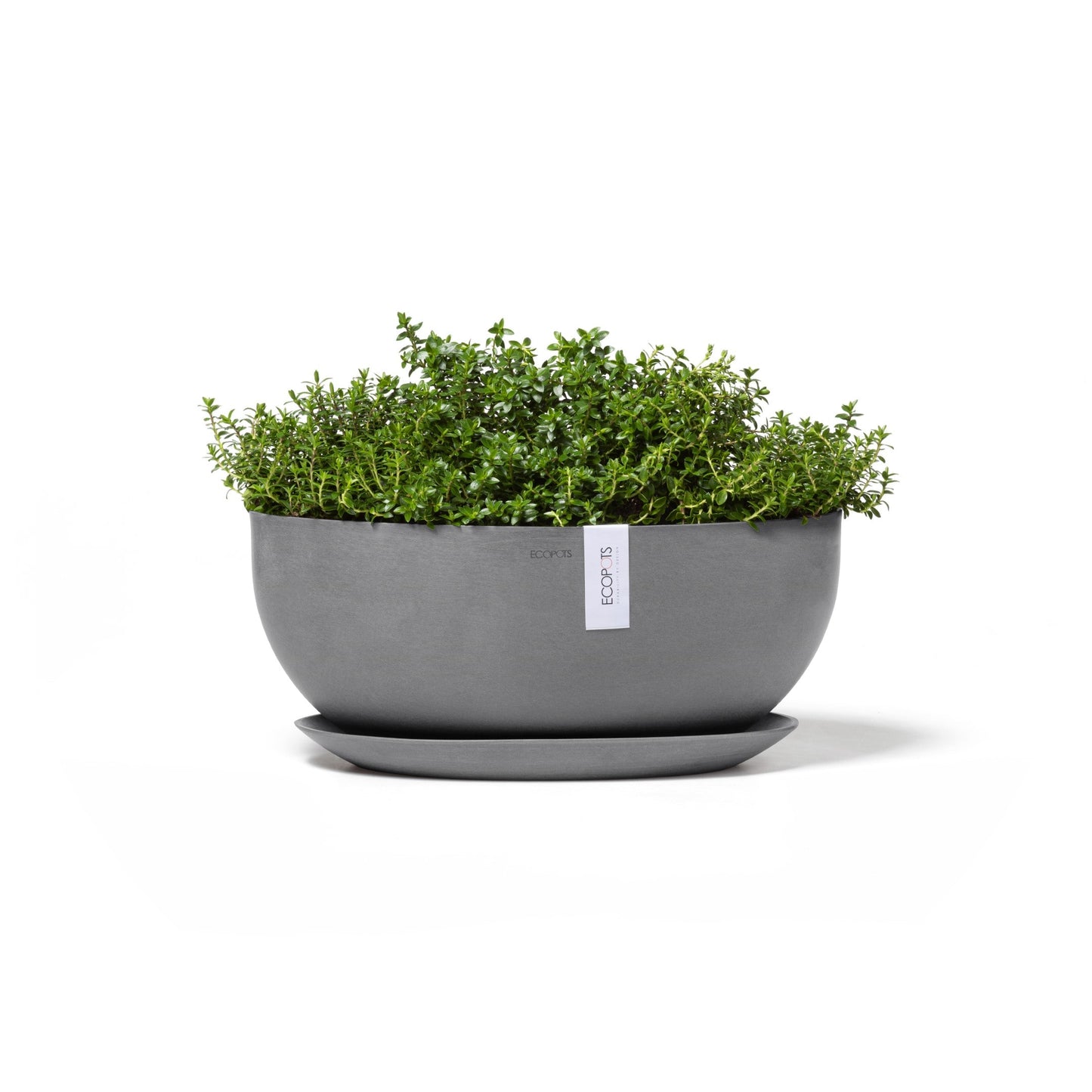 Kukkaruukku - Ecopots - Sofia 43cm harmaa - Ecopotskauppa - Uuden aikakauden kukkaruukku