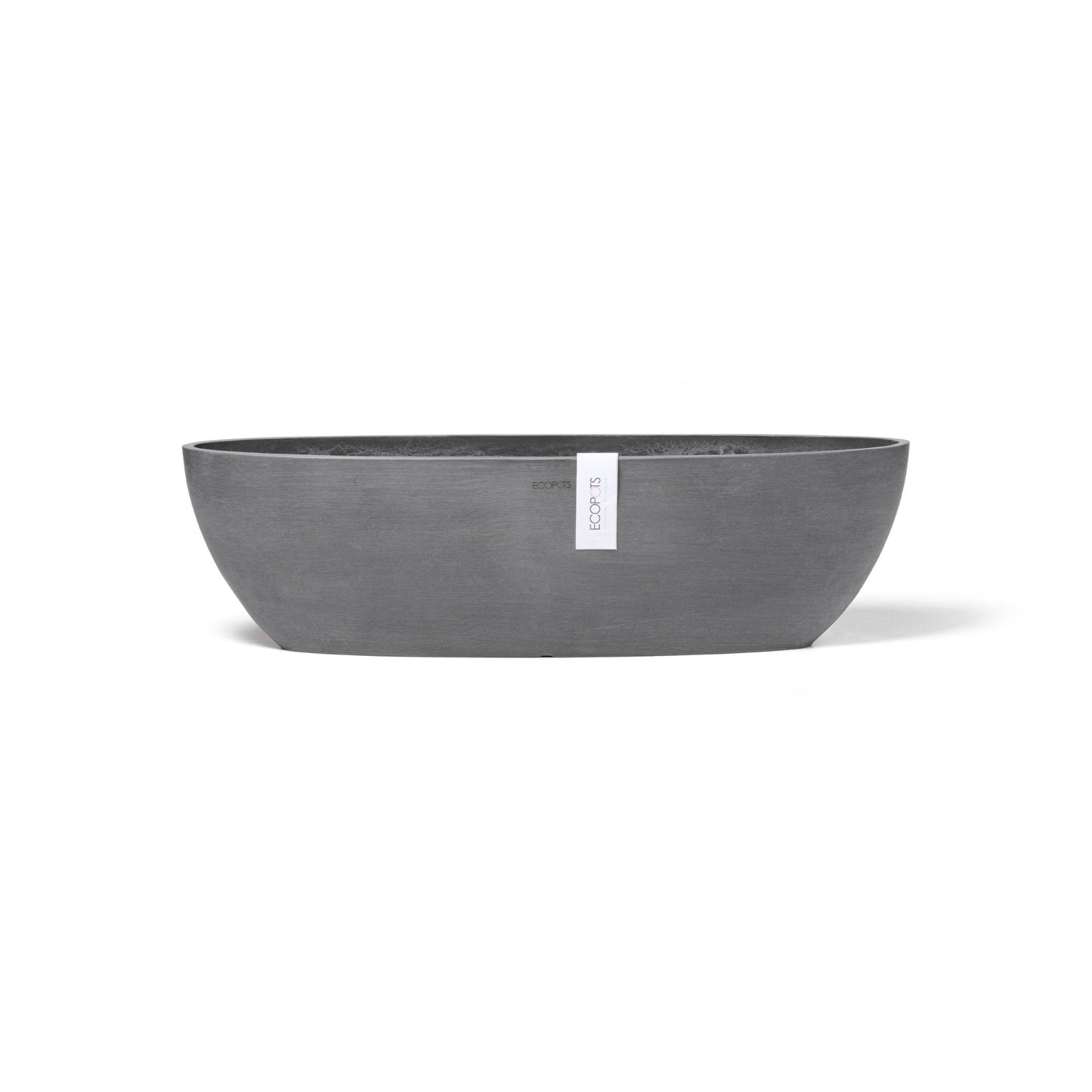 Kukkaruukku - Ecopots - Sofia pitkä 56cm harmaa - Ecopotskauppa - Uuden aikakauden kukkaruukku