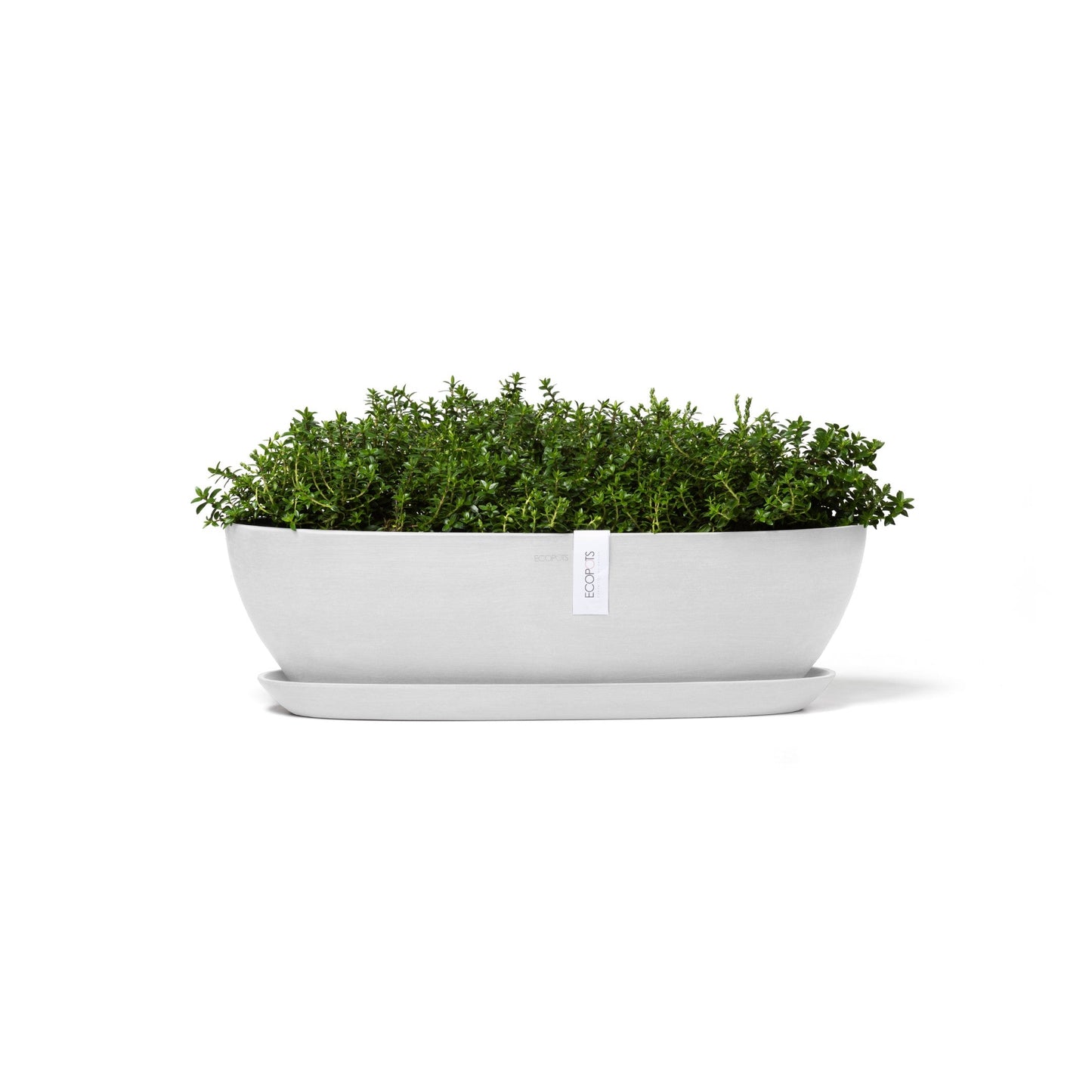 Kukkaruukku - Ecopots - Sofia pitkä 56cm valkoinen - Ecopotskauppa - Uuden aikakauden kukkaruukku