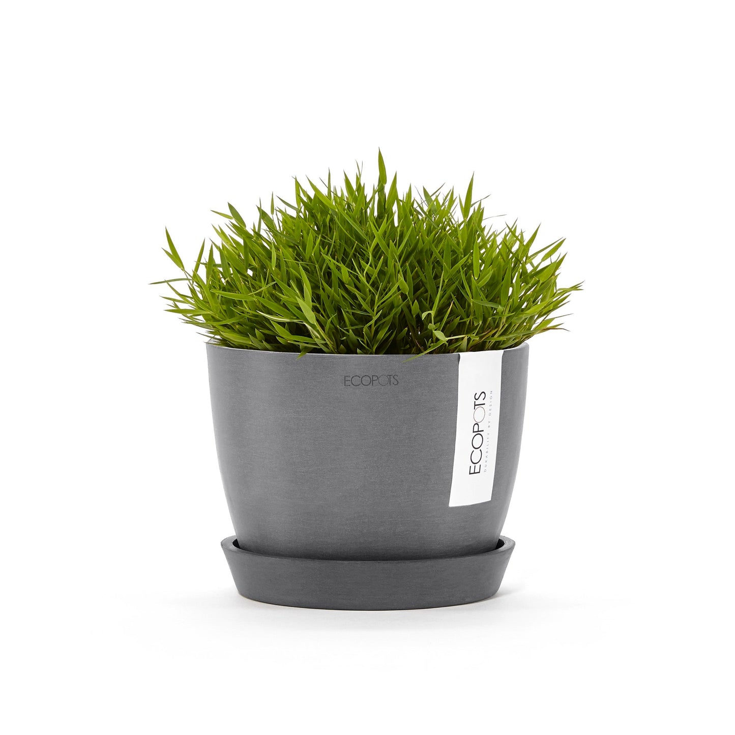 Kukkaruukku - Ecopots - Tukholma 16cm harmaa - Ecopotskauppa - Uuden aikakauden kukkaruukku