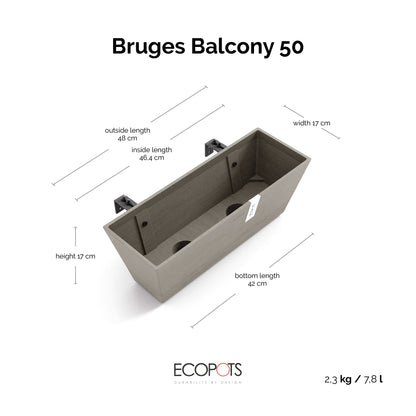 Seinapott Bruge riputatav 50cm taupe