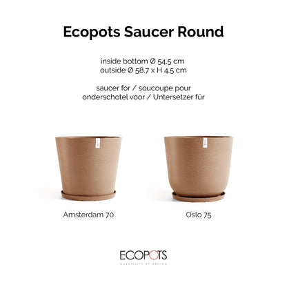 Aluslautanen Amsterdam 70cm terracotta – mitat