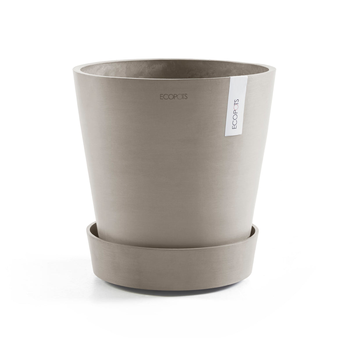 Aluslautanen Amsterdam pyörillä 60cm taupe – aluslautasen kanssa