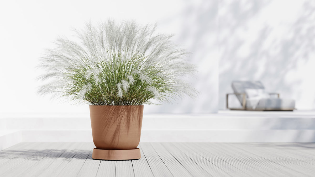 Aluslautanen Oslo pyörillä 35cm terracotta – tunnelmakuva