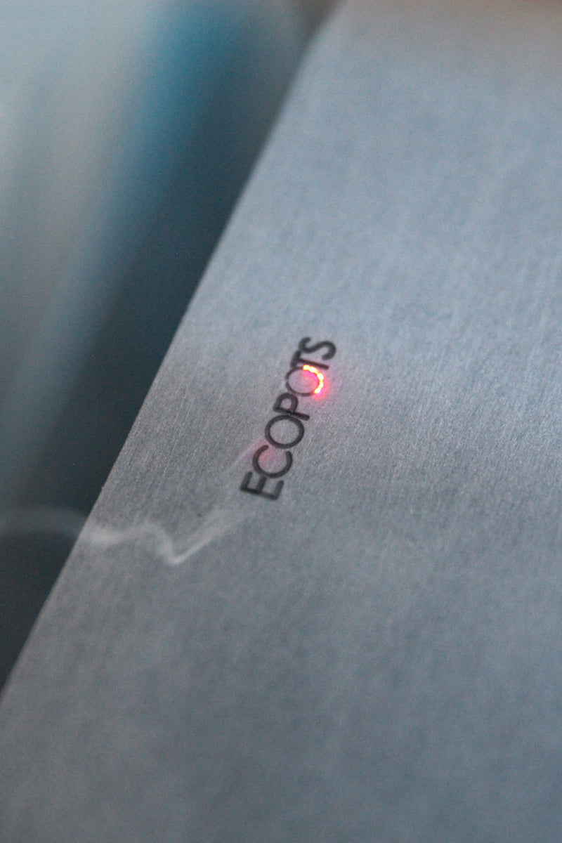 Ecopots-logon laserkaiverrus