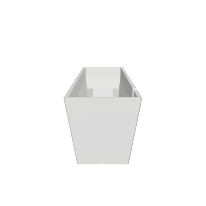 Kukkaruukku Bruge 55cm valkoharmaa – 3D-malli