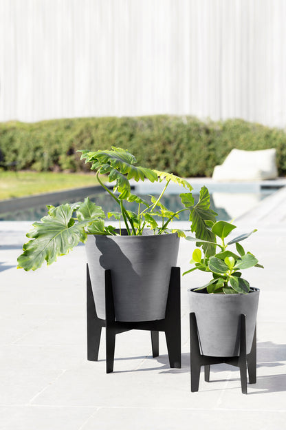 Kukkaruukku - Ecopots - Jalusta 20cm musta - Ecopotskauppa - Uuden aikakauden kukkaruukku