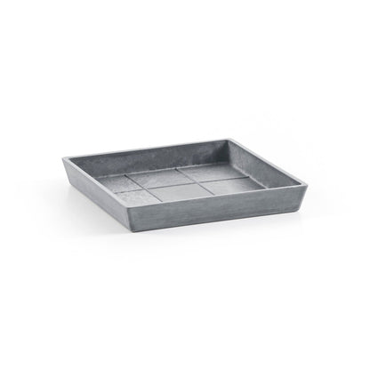 Kukkaruukku - Ecopots - Aluslautanen Rotterdam 35cm siniharmaa - Ecopots - Uuden aikakauden kukkaruukku kierrätysmateriaalista