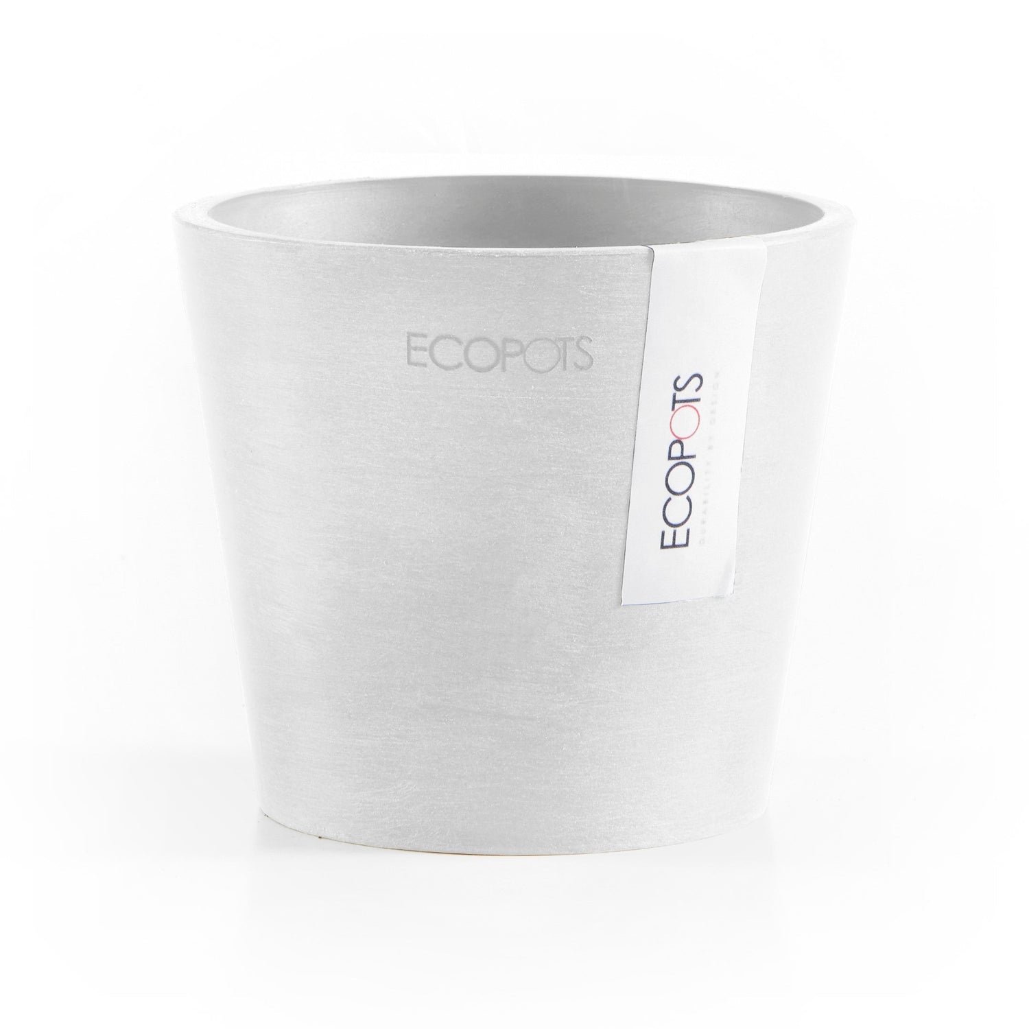 Kukkaruukku - Ecopots - Amsterdam 10,5cm valkoinen - Ecopotskauppa - Uuden aikakauden kukkaruukku