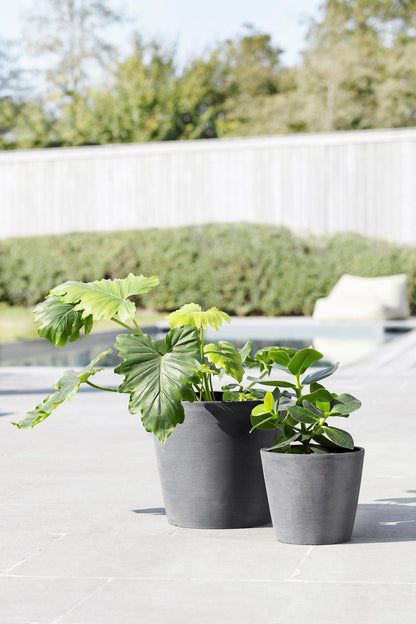 Kukkaruukku - Ecopots - Amsterdam 20cm harmaa - Ecopots - Uuden aikakauden kukkaruukku kierrätysmateriaalista