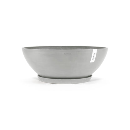 Kukkaruukku - Ecopots - Amsterdam aluslautanen 50cm valkoharmaa - Ecopotskauppa - Uuden aikakauden kukkaruukku