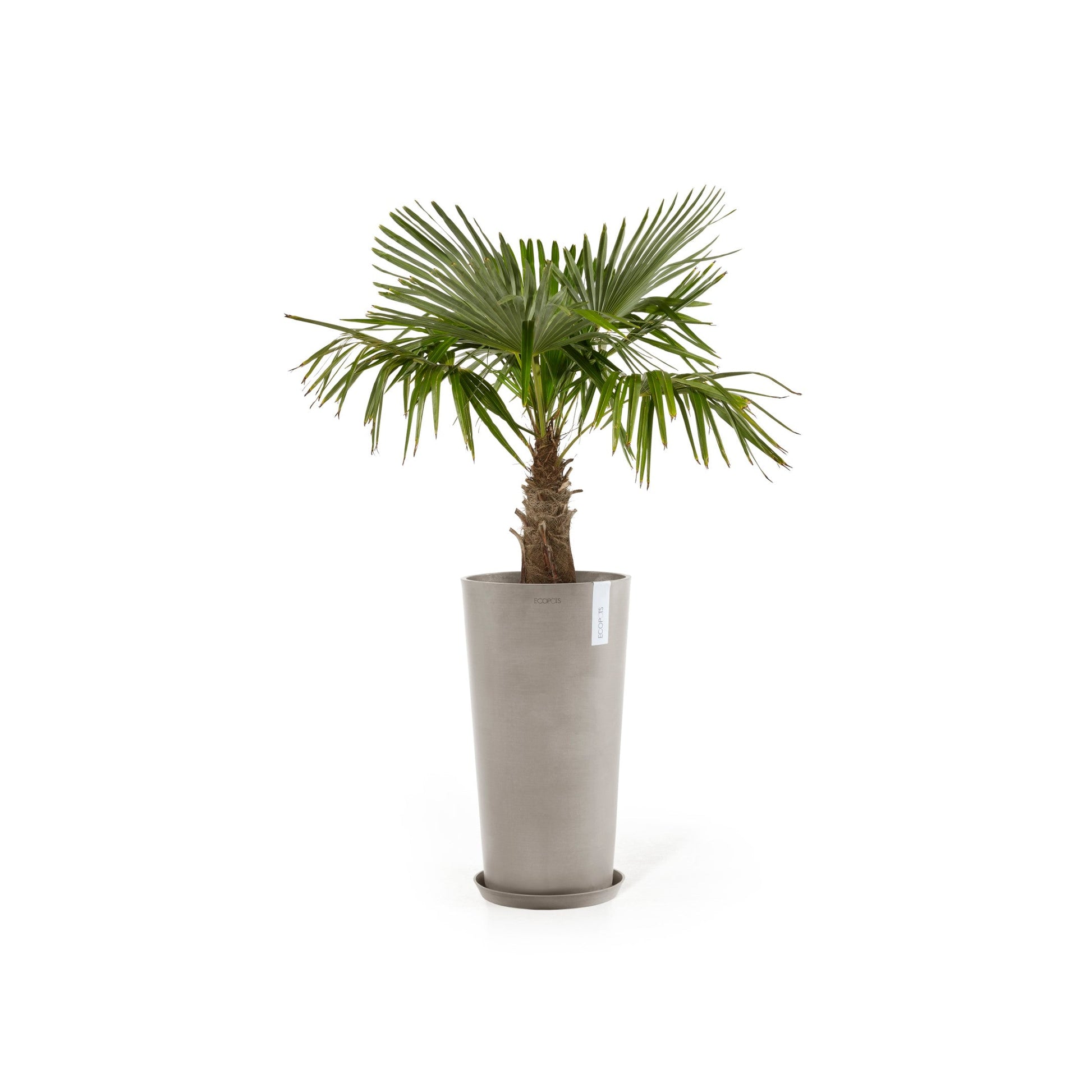 Kukkaruukku - Ecopots - Amsterdam korkea 90cm taupe - Ecopotskauppa - Uuden aikakauden kukkaruukku