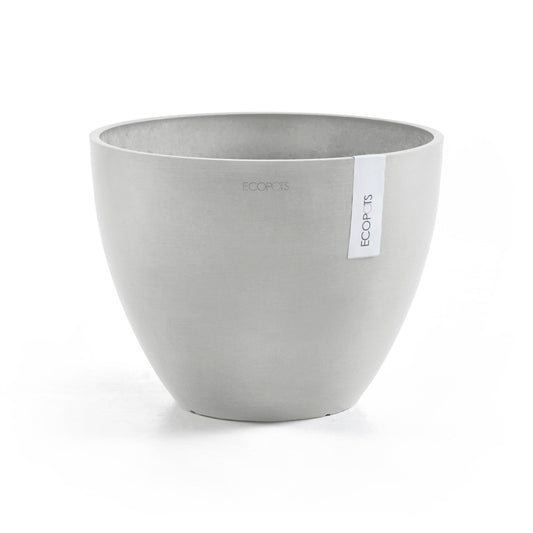 Kukkaruukku - Ecopots - Antwerpen 40cm valkoharmaa - Ecopotskauppa - Uuden aikakauden kukkaruukku