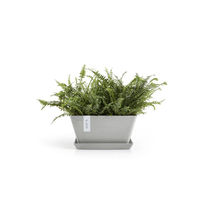 Kukkaruukku - Ecopots - Berliini 40cm valkoharmaa - Ecopotskauppa - Uuden aikakauden kukkaruukku
