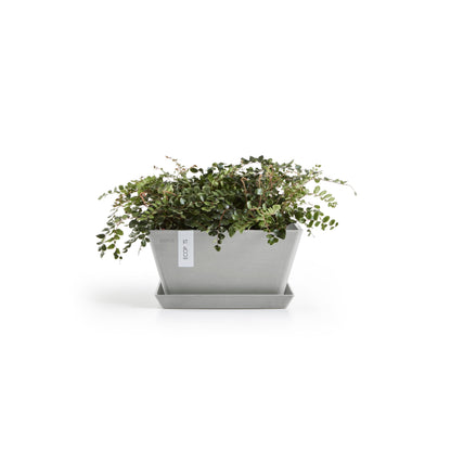 Kukkaruukku - Ecopots - Berliini 40cm valkoharmaa - Ecopotskauppa - Uuden aikakauden kukkaruukku