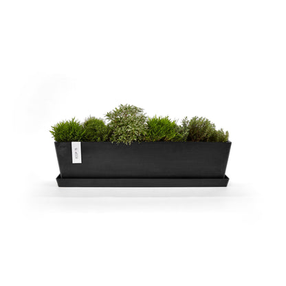 Kukkaruukku - Ecopots - Bruge 80cm tummanharmaa - Ecopotskauppa - Uuden aikakauden kukkaruukku