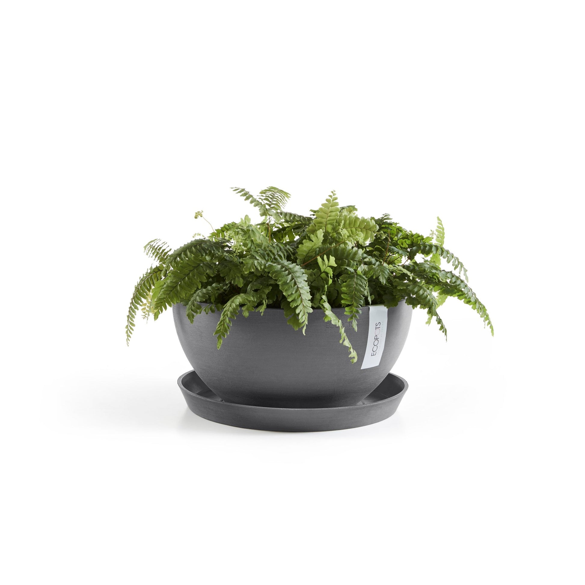 Kukkaruukku - Ecopots - Brysseli 25cm harmaa - Ecopotskauppa - Uuden aikakauden kukkaruukku