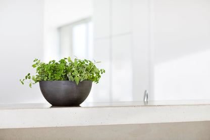 Kukkaruukku - Ecopots - Brysseli 30cm tummanharmaa - Ecopots - Uuden aikakauden kukkaruukku kierrätysmateriaalista