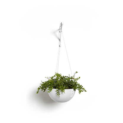 Kukkaruukku - Ecopots - Brysseli ripustettava 33cm valkoinen - Ecopotskauppa - Uuden aikakauden kukkaruukku
