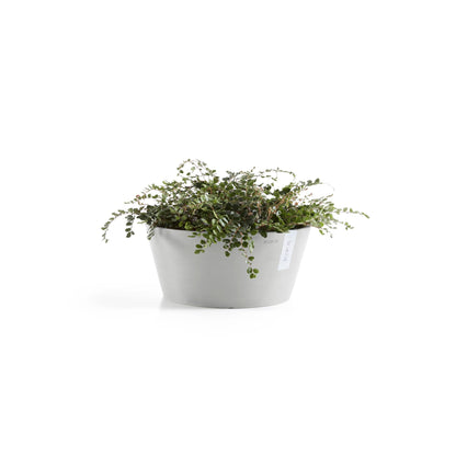 Kukkaruukku - Ecopots - Frankfurt 50cm valkoharmaa - Ecopotskauppa - Uuden aikakauden kukkaruukku