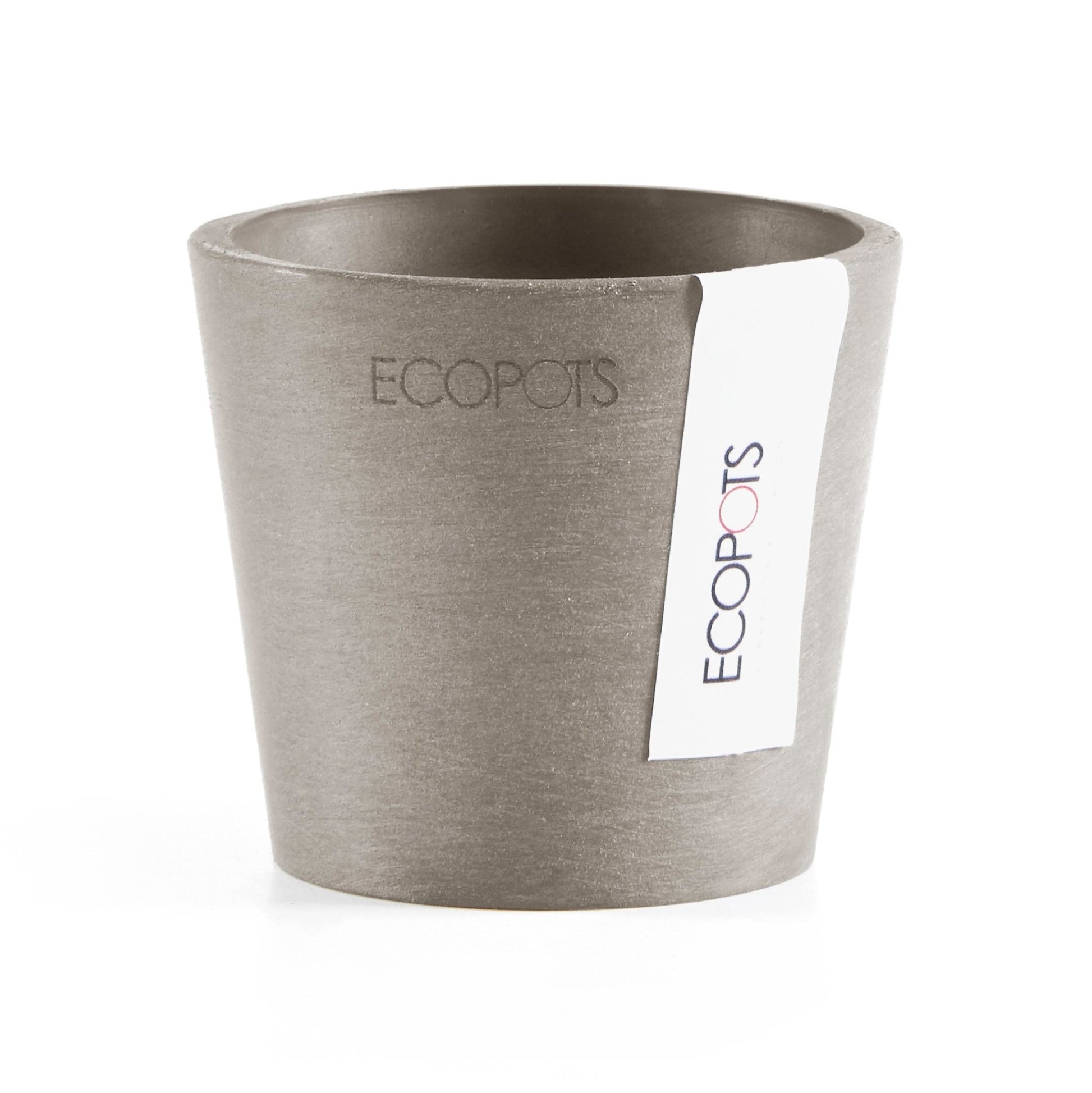 Kukkaruukku - Ecopots - Kukkaruukku Amsterdam 8cm taupe - Ecopots - Uuden aikakauden kukkaruukku kierrätysmateriaalista