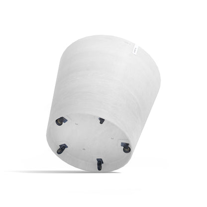 Kukkaruukku - Ecopots - Kukkaruukku Amsterdam pyörillä 100cm valkoinen - Ecopots - Uuden aikakauden kukkaruukku kierrätysmateriaalista