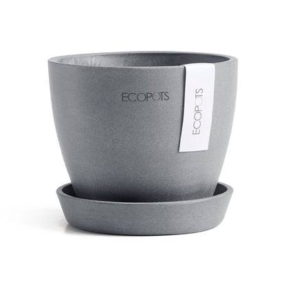 Kukkaruukku - Ecopots - Kukkaruukku Antwerpen 11cm siniharmaa - Ecopots - Uuden aikakauden kukkaruukku kierrätysmateriaalista