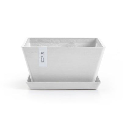 Kukkaruukku - Ecopots - Kukkaruukku Berliini 40cm valkoinen - Ecopots - Uuden aikakauden kukkaruukku kierrätysmateriaalista
