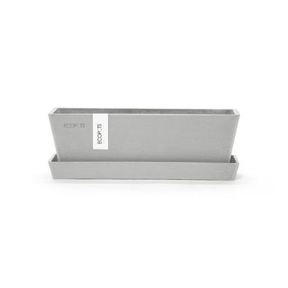 Kukkaruukku - Ecopots - Kukkaruukku Bruge mini 25cm valkoharmaa - Ecopots - Uuden aikakauden kukkaruukku kierrätysmateriaalista