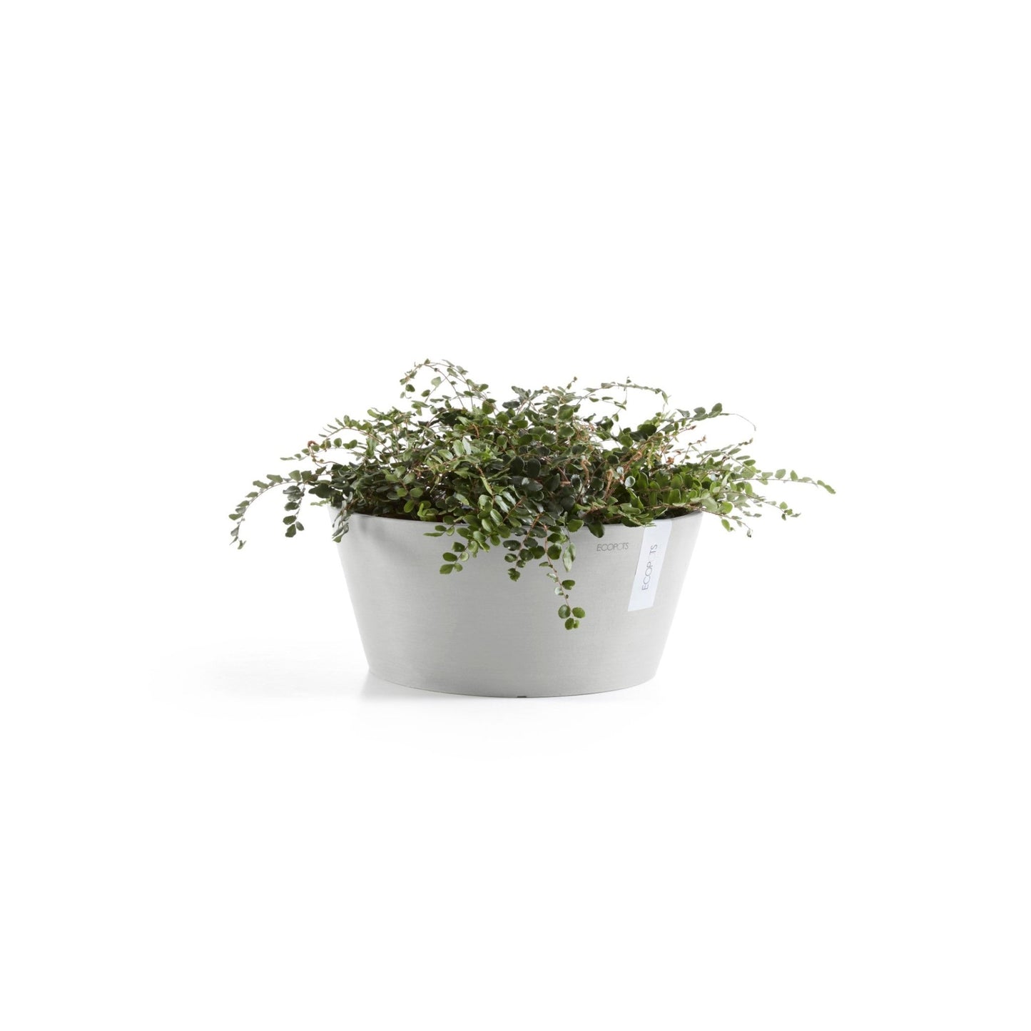 Kukkaruukku - Ecopots - Kukkaruukku Frankfurt 40cm valkoharmaa - Ecopots - Uuden aikakauden kukkaruukku kierrätysmateriaalista