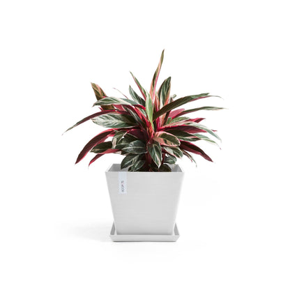 Kukkaruukku - Ecopots - Kukkaruukku Rotterdam 30cm valkoinen - Ecopots - Uuden aikakauden kukkaruukku kierrätysmateriaalista