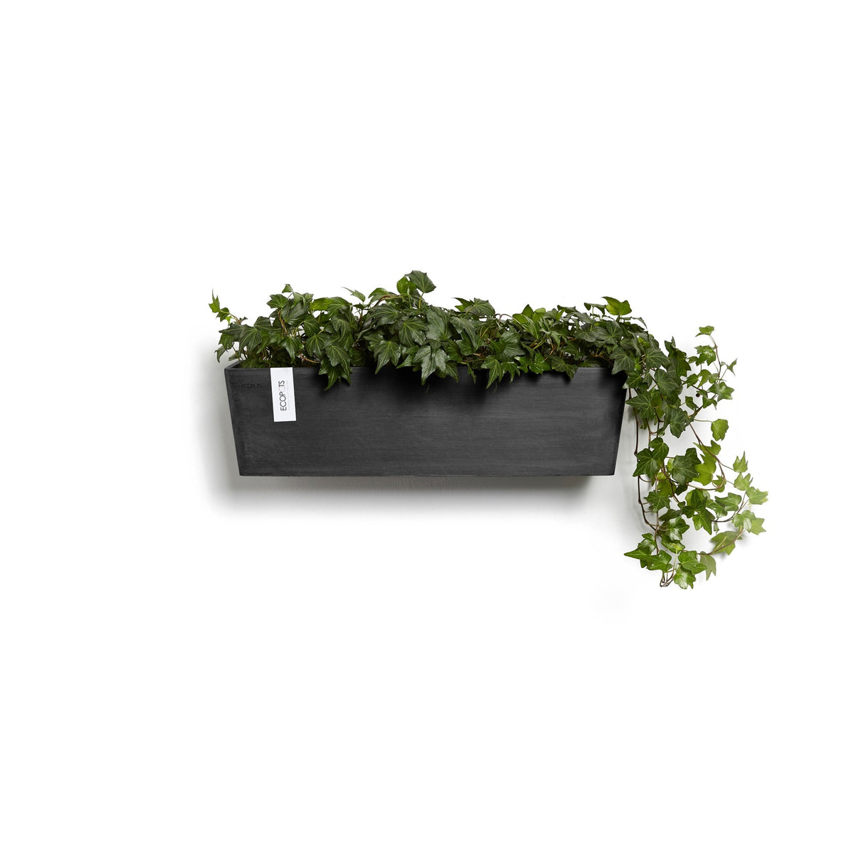 Kukkaruukku Ecopots Manhattan seinälle 55cm tummanharmaa