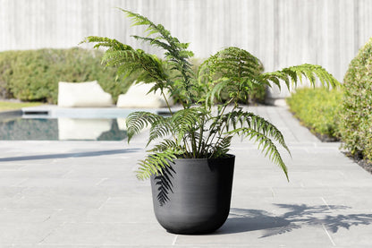 Kukkaruukku - Ecopots - Oslo 25cm tummanharmaa - Ecopots - Uuden aikakauden kukkaruukku kierrätysmateriaalista