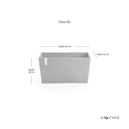 Kukkaruukku - Ecopots - Pariisi 80cm taupe - Ecopotskauppa - Uuden aikakauden kukkaruukku