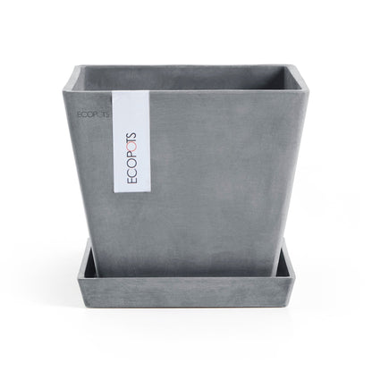 Kukkaruukku - Ecopots - Rotterdam aluslautanen 20cm siniharmaa - Ecopotskauppa - Uuden aikakauden kukkaruukku
