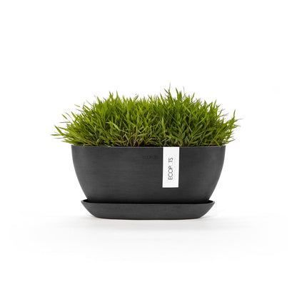 Kukkaruukku - Ecopots - Sofia 30cm tummanharmaa - Ecopotskauppa - Uuden aikakauden kukkaruukku