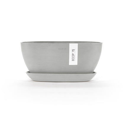 Kukkaruukku - Ecopots - Sofia 30cm valkoharmaa - Ecopotskauppa - Uuden aikakauden kukkaruukku