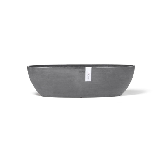 Kukkaruukku - Ecopots - Sofia pitkä 56cm harmaa - Ecopotskauppa - Uuden aikakauden kukkaruukku