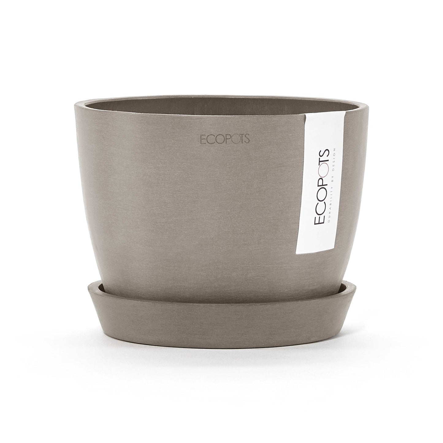 Kukkaruukku - Ecopots - Tukholma 16cm taupe - Ecopotskauppa - Uuden aikakauden kukkaruukku