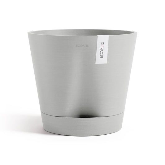 Kukkaruukku - Ecopots - Venetsia 2.0 30cm valkoharmaa - Ecopotskauppa - Uuden aikakauden kukkaruukku